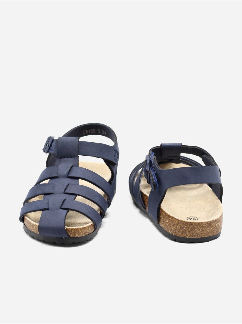 Sandales Bébé à scratch Bleu foncé - Kiabi
