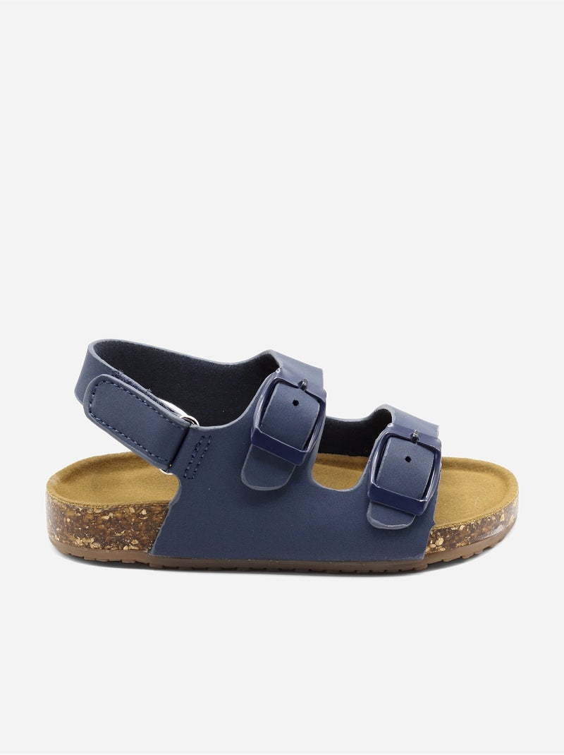 Sandales Bébé à scratch Bleu foncé - Kiabi