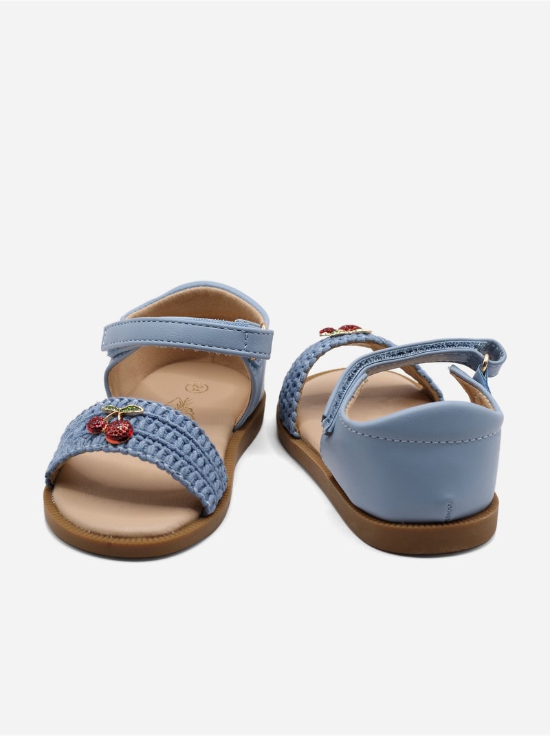 Sandales Bébé à scratch Bleu - Kiabi