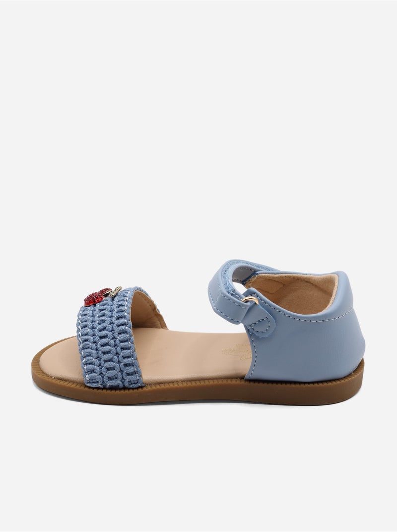Sandales Bébé à scratch Bleu - Kiabi
