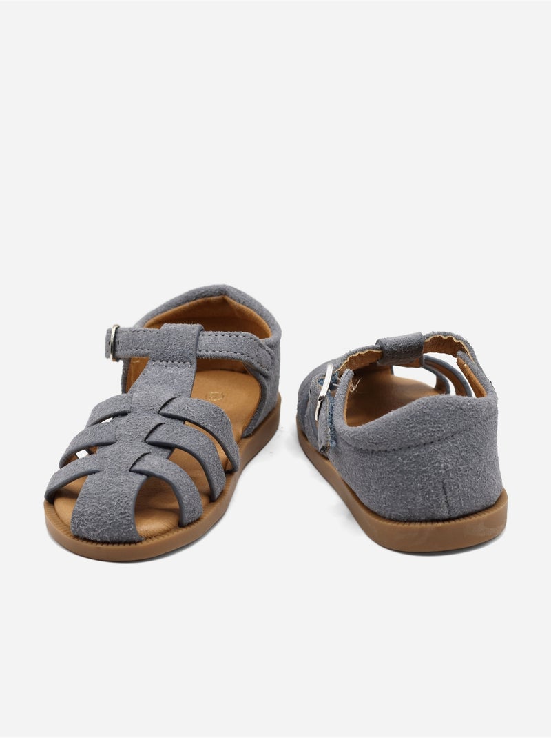 Sandales Bébé à scratch Bleu - Kiabi