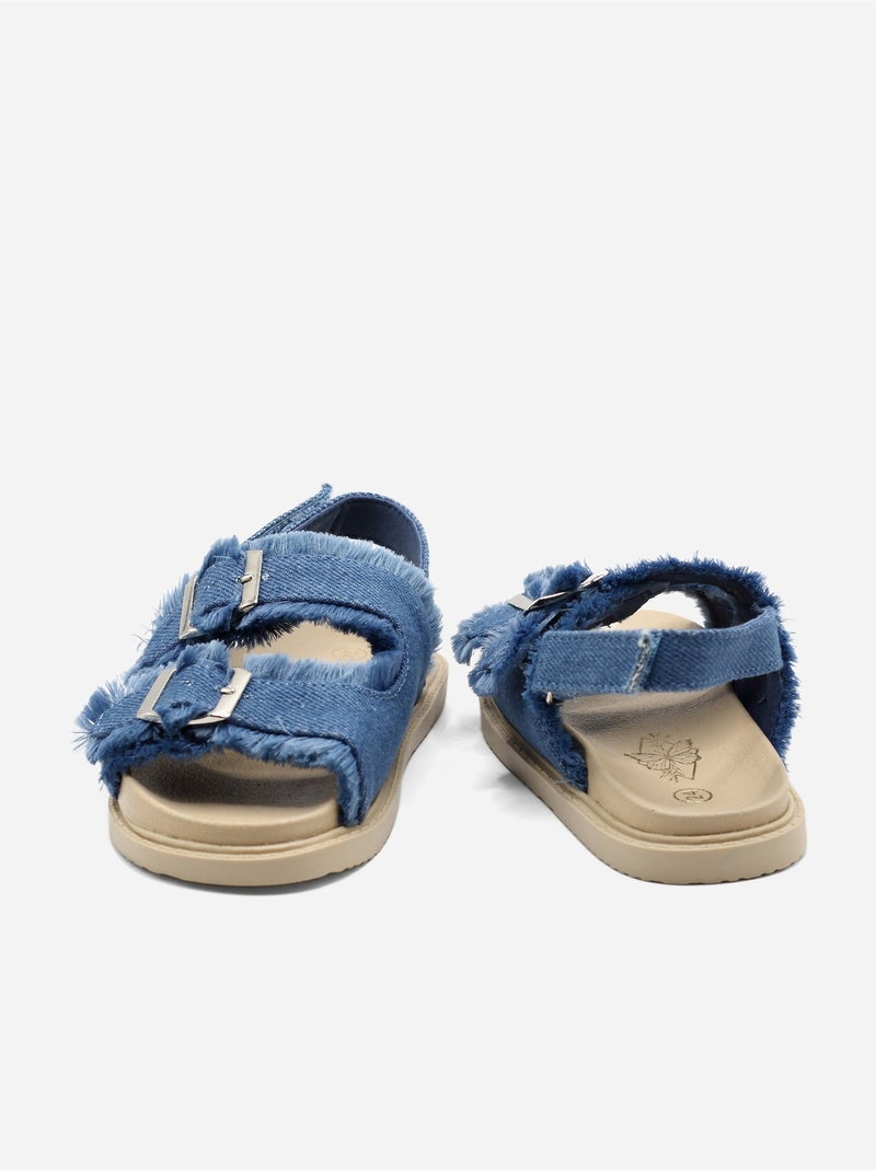 Sandales Bébé à scratch Bleu - Kiabi