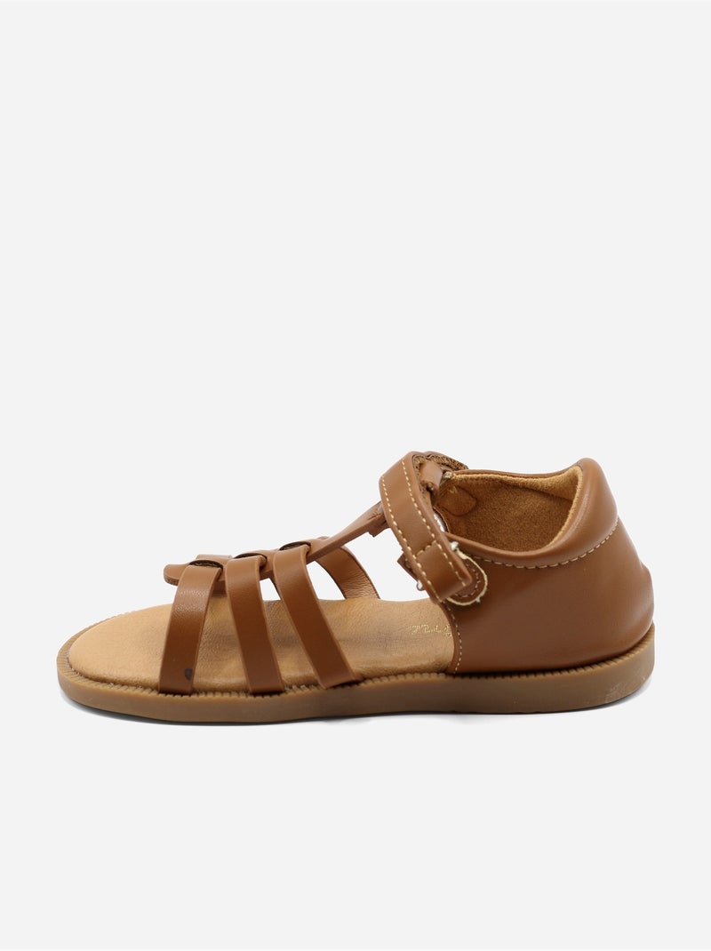 Sandales Bébé à scratch Camel - Kiabi