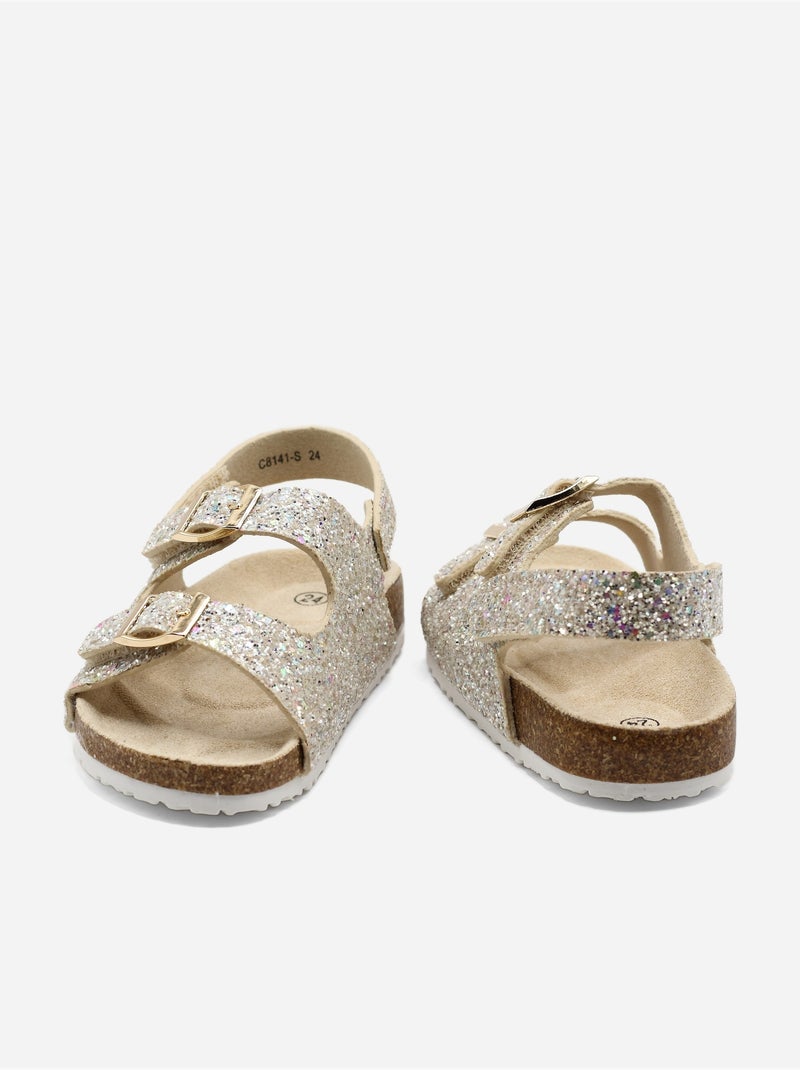 Sandales Bébé à scratch Doré/or - Kiabi
