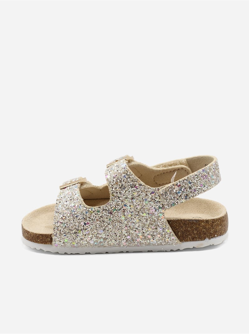 Sandales Bébé à scratch Doré/or - Kiabi