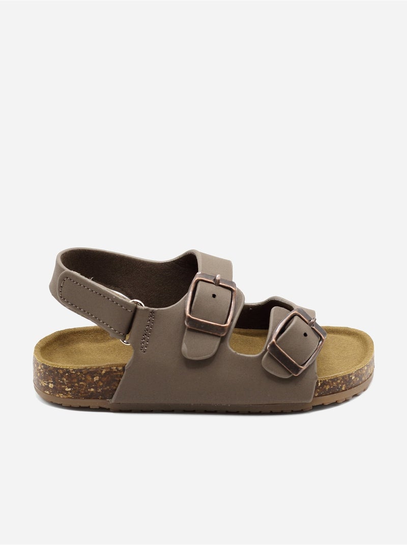 Sandales Bébé à scratch Marron - Kiabi
