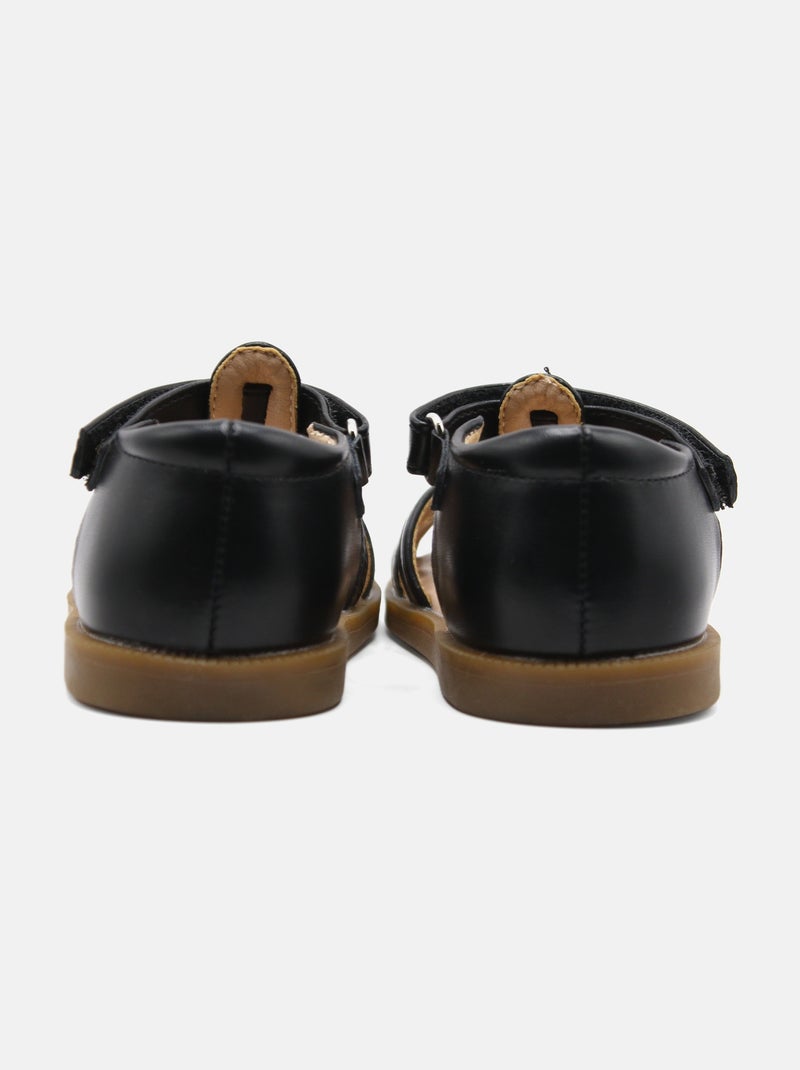 Sandales Bébé à scratch Noir - Kiabi