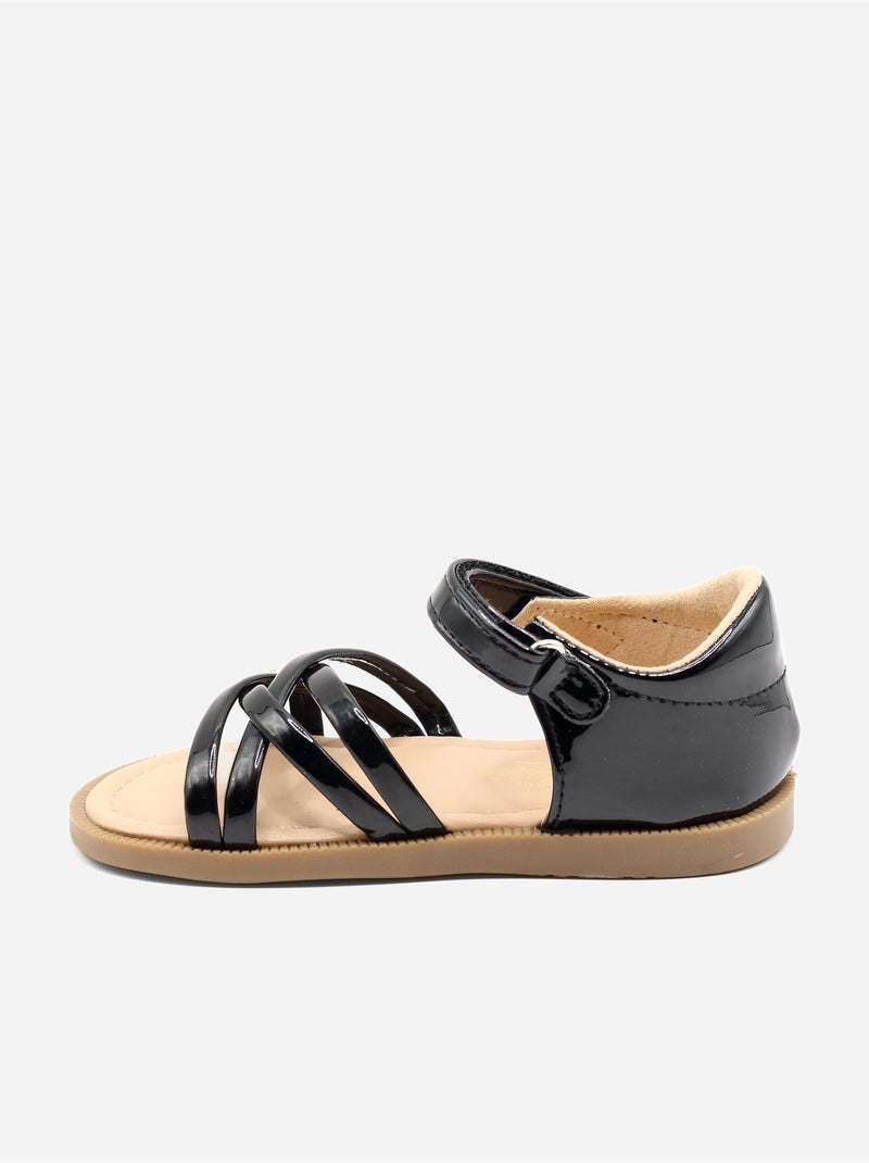 Sandales Bébé à scratch Noir - Kiabi