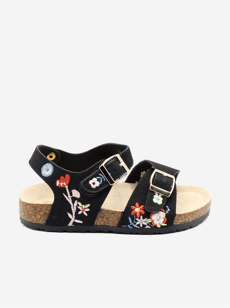 Sandales Bébé à scratch Noir - Kiabi