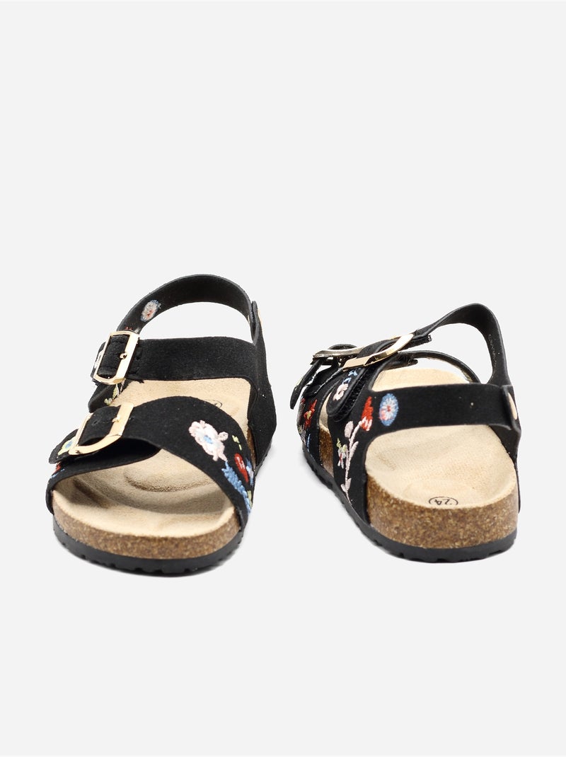 Sandales Bébé à scratch Noir - Kiabi