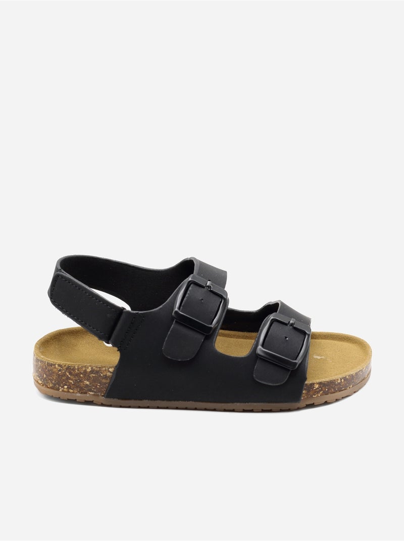 Sandales Bébé à scratch Noir - Kiabi
