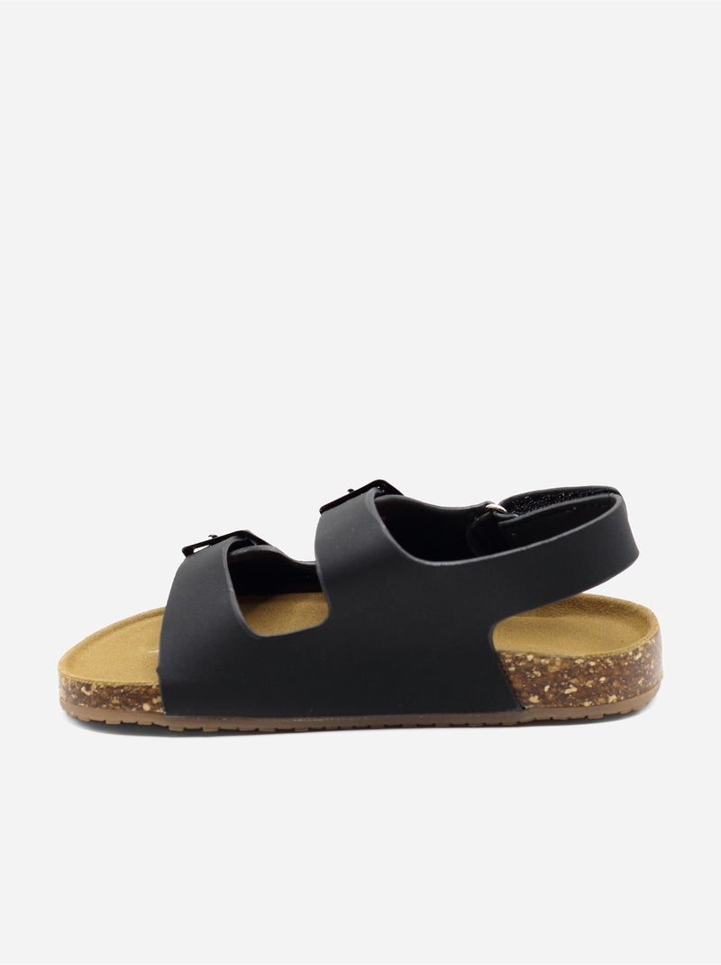Sandales Bébé à scratch Noir - Kiabi