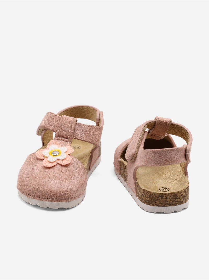 Sandales Bébé à scratch Rose - Kiabi