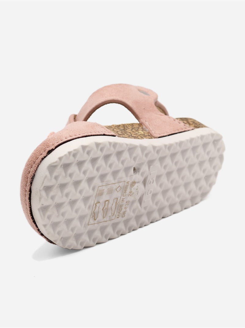 Sandales Bébé à scratch Rose - Kiabi