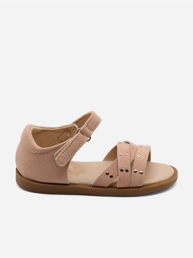 Sandales Bébé à scratch Rose - Kiabi