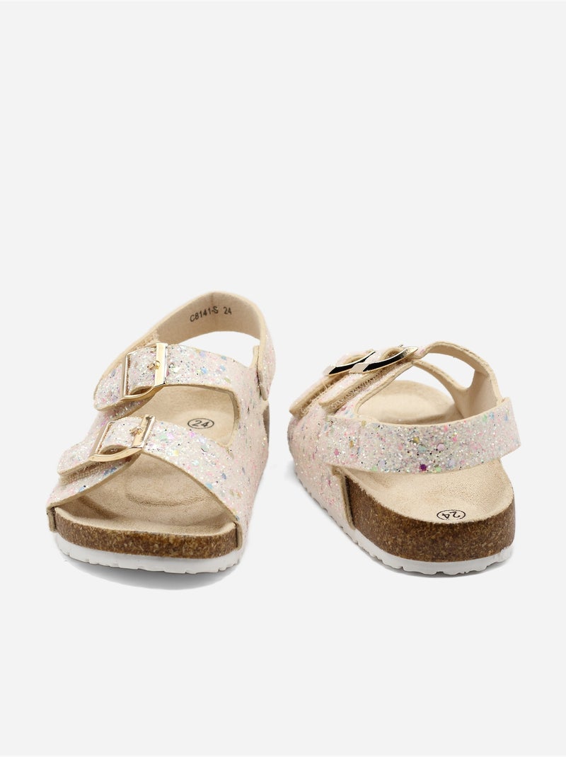 Sandales Bébé à scratch Rose - Kiabi