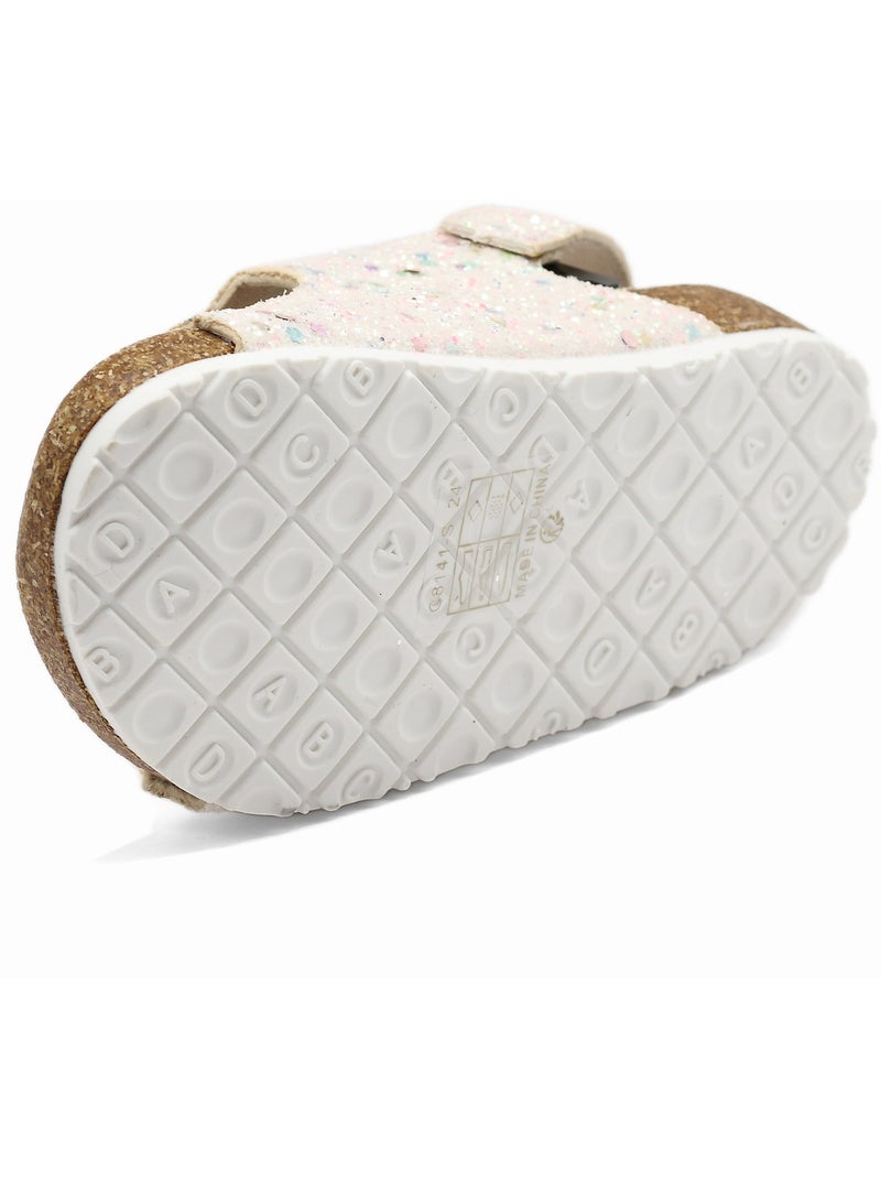 Sandales Bébé à scratch Rose - Kiabi