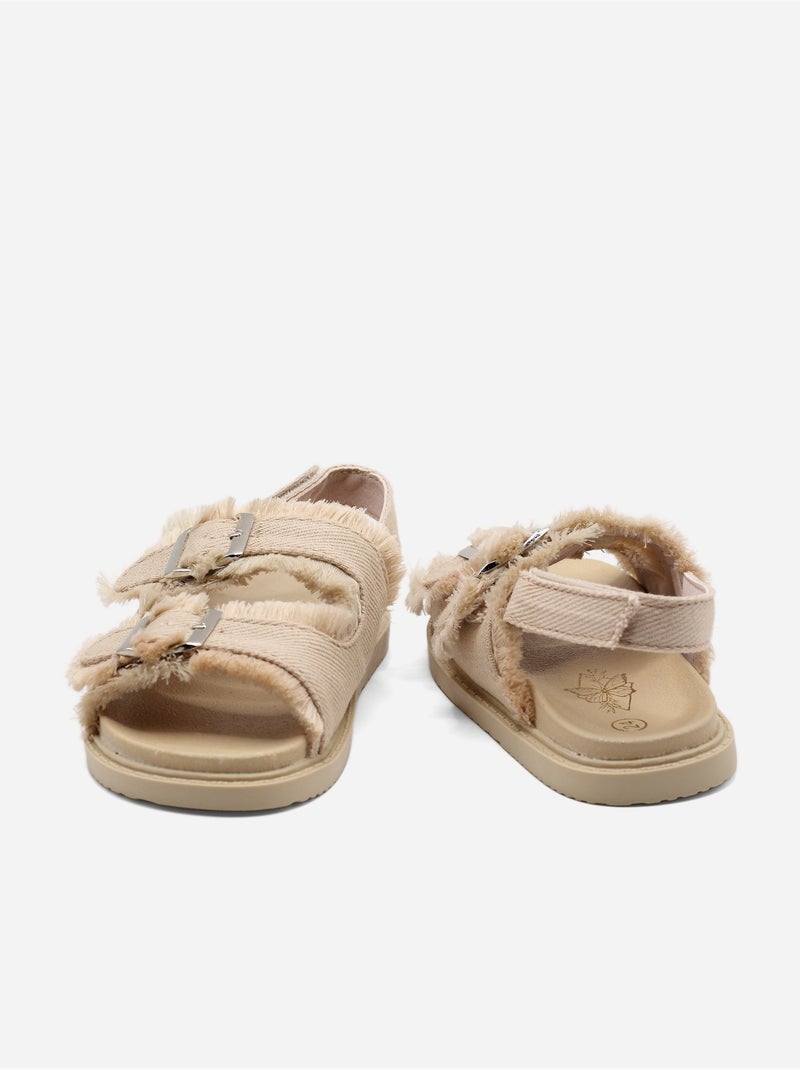 Sandales Bébé à scratch Rose - Kiabi