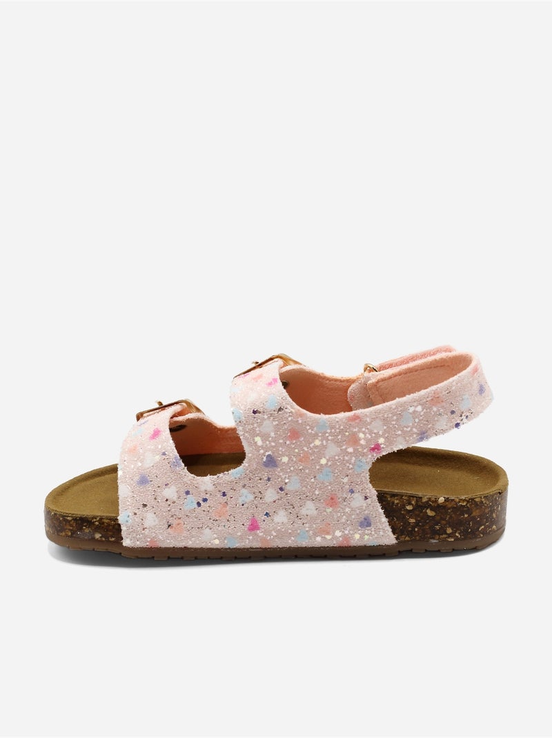 Sandales Bébé à scratch Rose - Kiabi