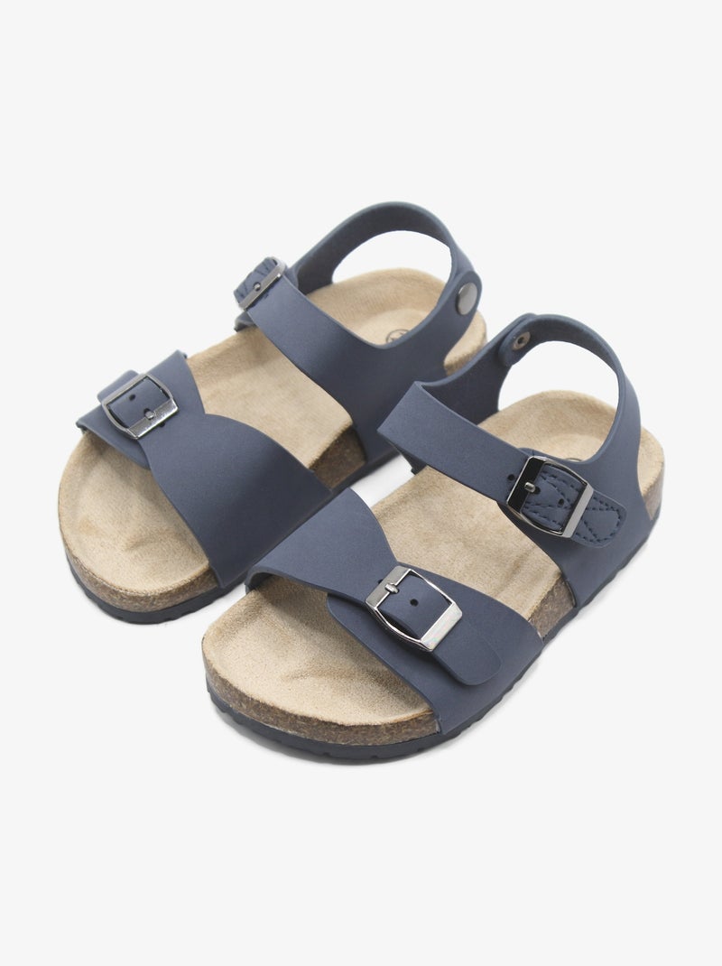 Sandales Bébé à scratchs Bleu foncé - Kiabi