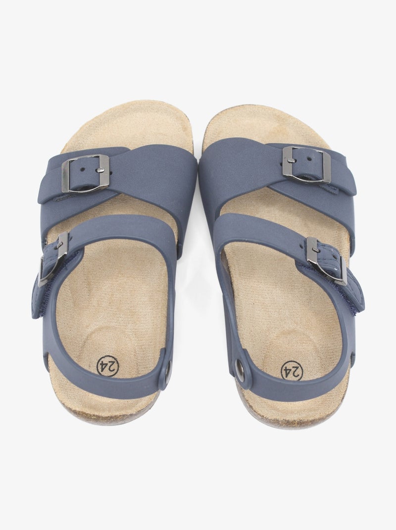 Sandales Bébé à scratchs Bleu foncé - Kiabi