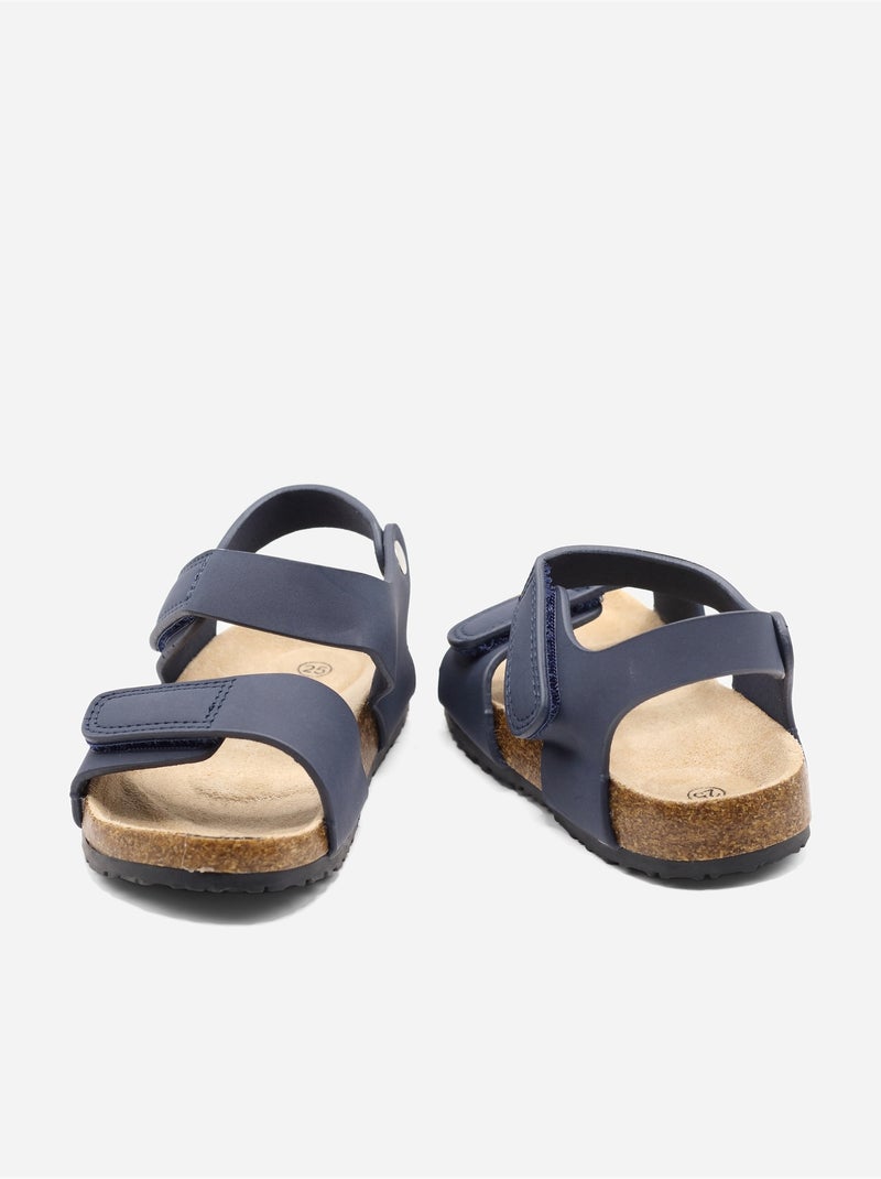 Sandales Bébé à scratchs Bleu foncé - Kiabi