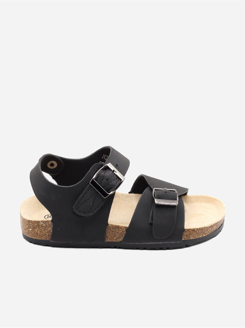 Sandales Bébé à scratchs Noir - Kiabi