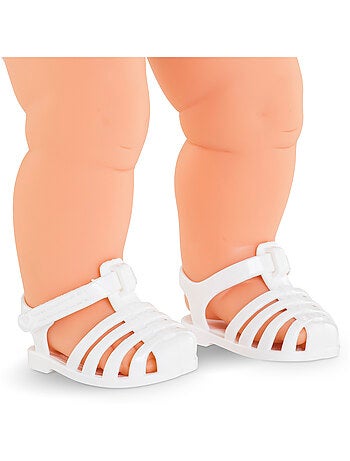 Sandales Blanches pour poupon 36 cm