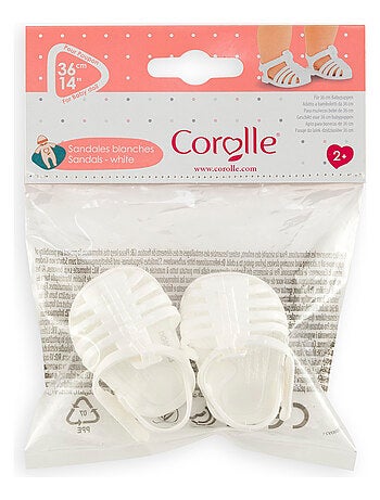 Sandales Blanches pour poupon 36 cm