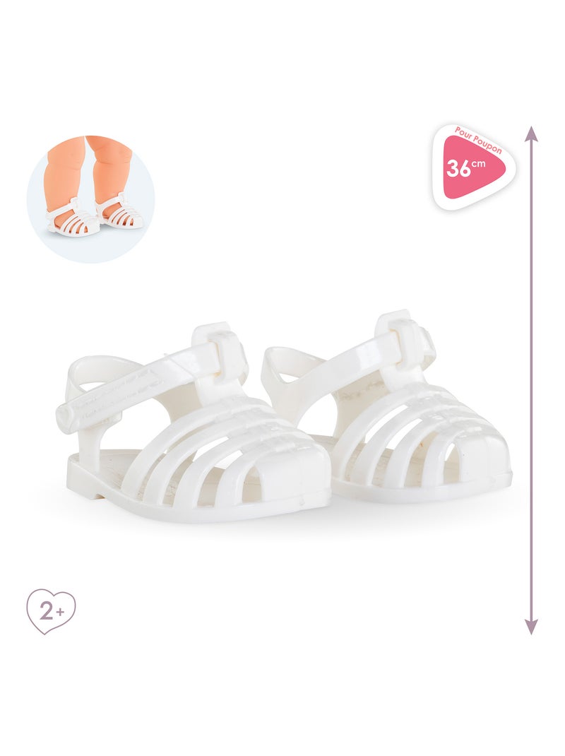 Sandales Blanches pour poupon 36 cm Blanc - Kiabi