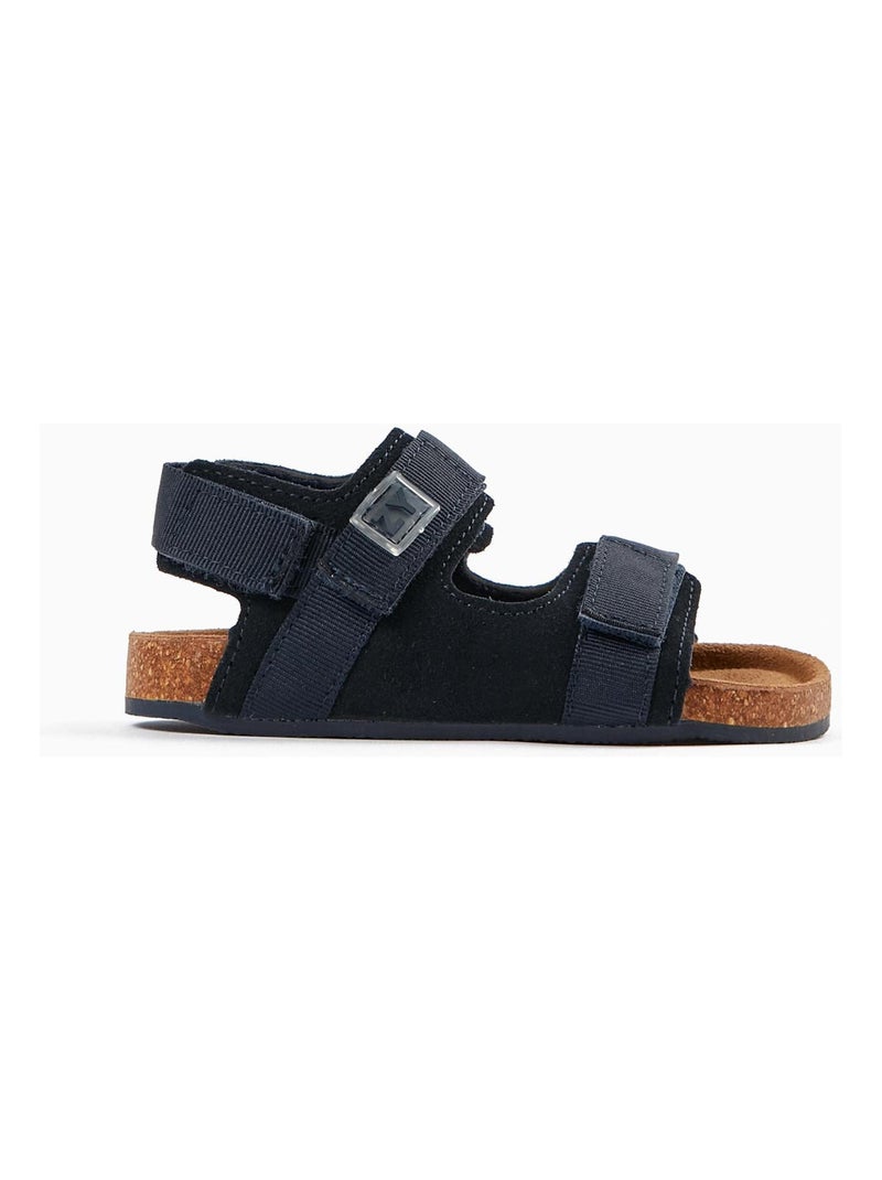 Sandales bleu foncé en daim pour bébé garçon Bleu foncé - Kiabi