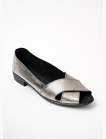 Sandales bout ouvert cuir - Afibel