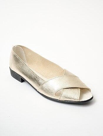 Sandales bout ouvert cuir - Afibel