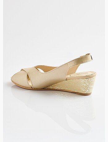 Sandales bout ouvert largeur confort cuir - Afibel