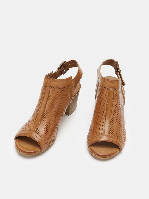 Sandales bout ouvert talon moyen BATA - Kiabi
