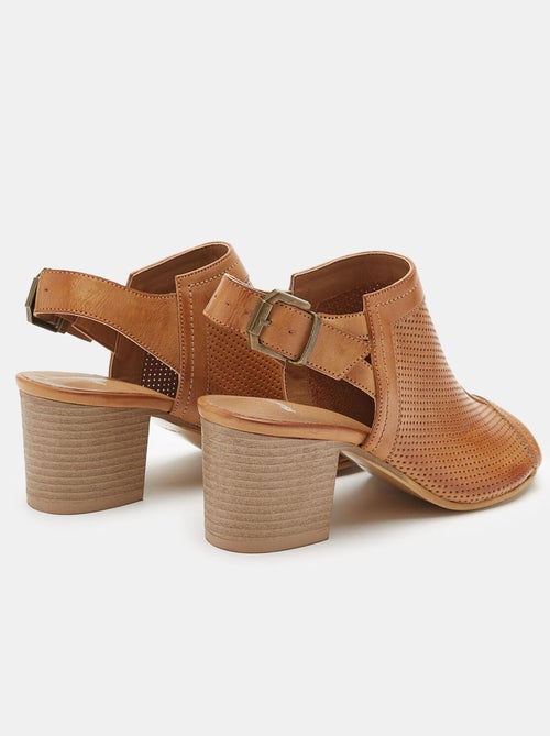 Sandales bout ouvert talon moyen BATA - Kiabi
