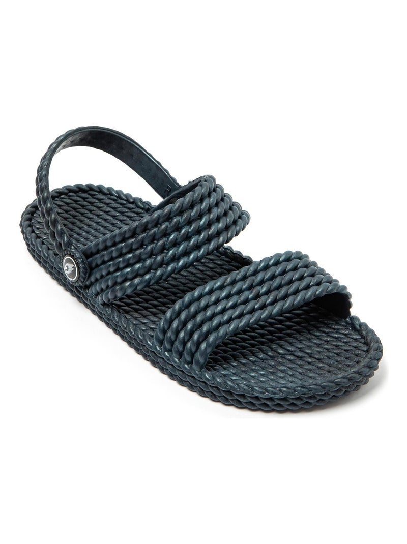 Sandales Brasileras pour femme avec semelle en gomme antidérapante Bleu foncé - Kiabi