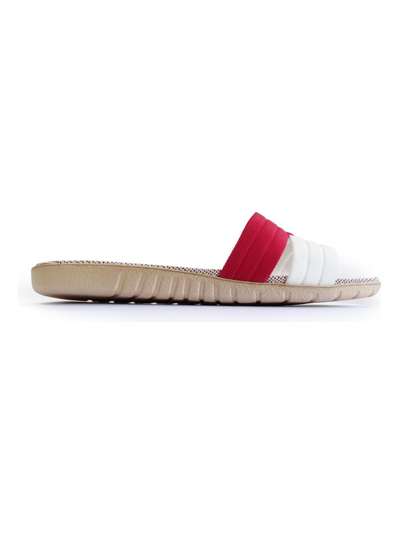 Sandales Brasileras pour femme avec semelle en gomme Blanc Rouge Blanc - Kiabi