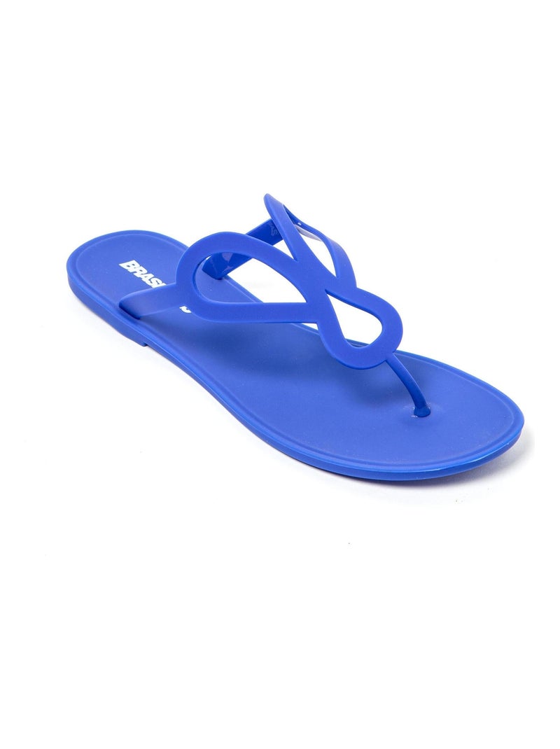 Sandales Brasileras pour femme avec semelle en gomme Bleu électrique - Kiabi
