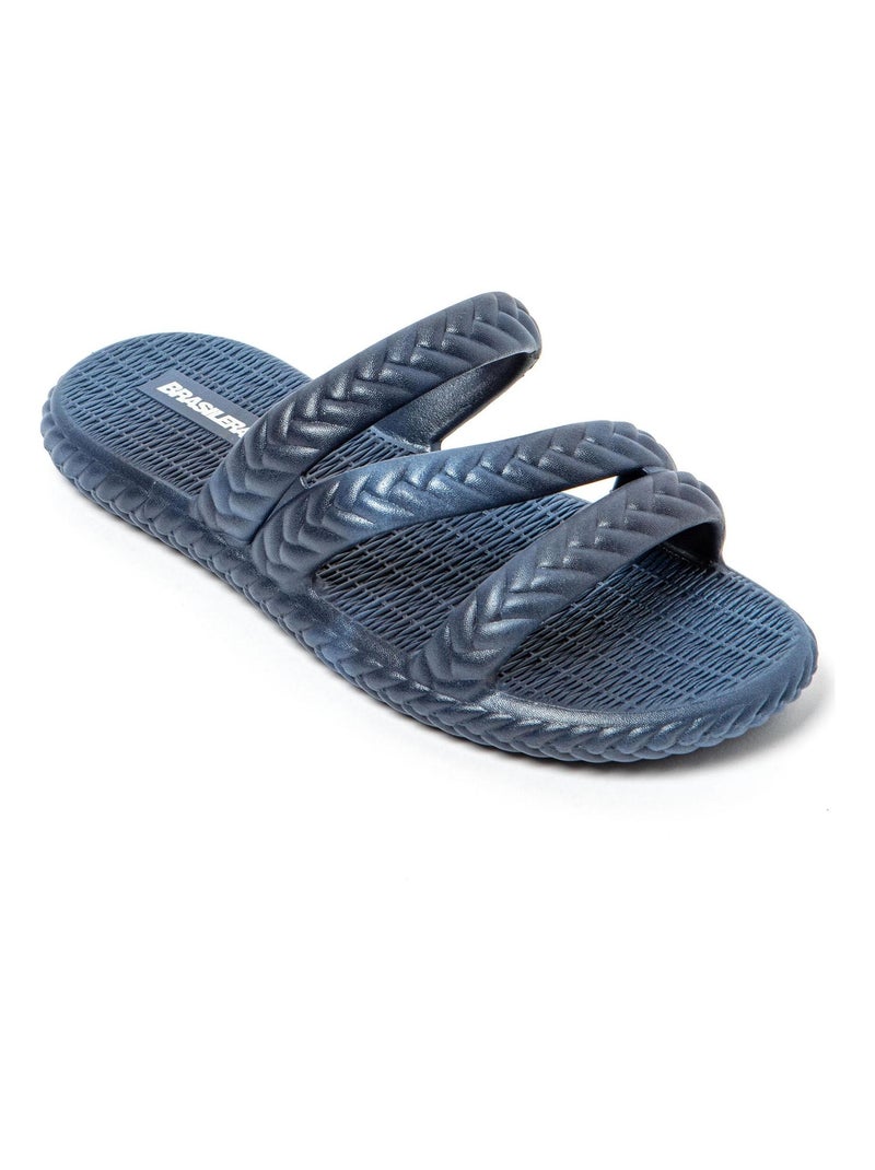 Sandales Brasileras pour femme avec semelle en gomme Bleu marine - Kiabi