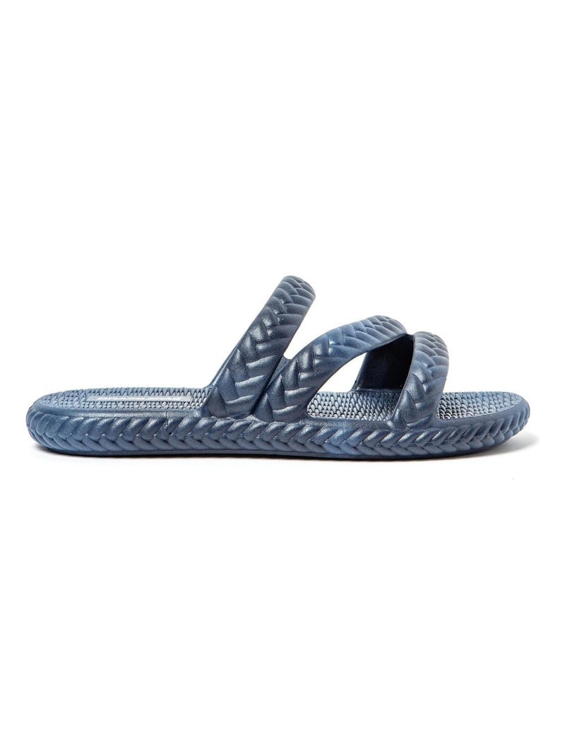 Sandales Brasileras pour femme avec semelle en gomme Bleu marine - Kiabi