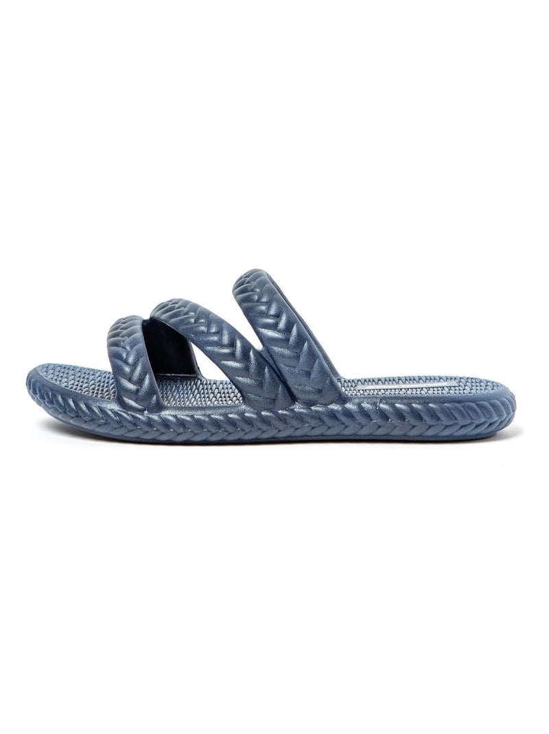 Sandales Brasileras pour femme avec semelle en gomme Bleu marine - Kiabi