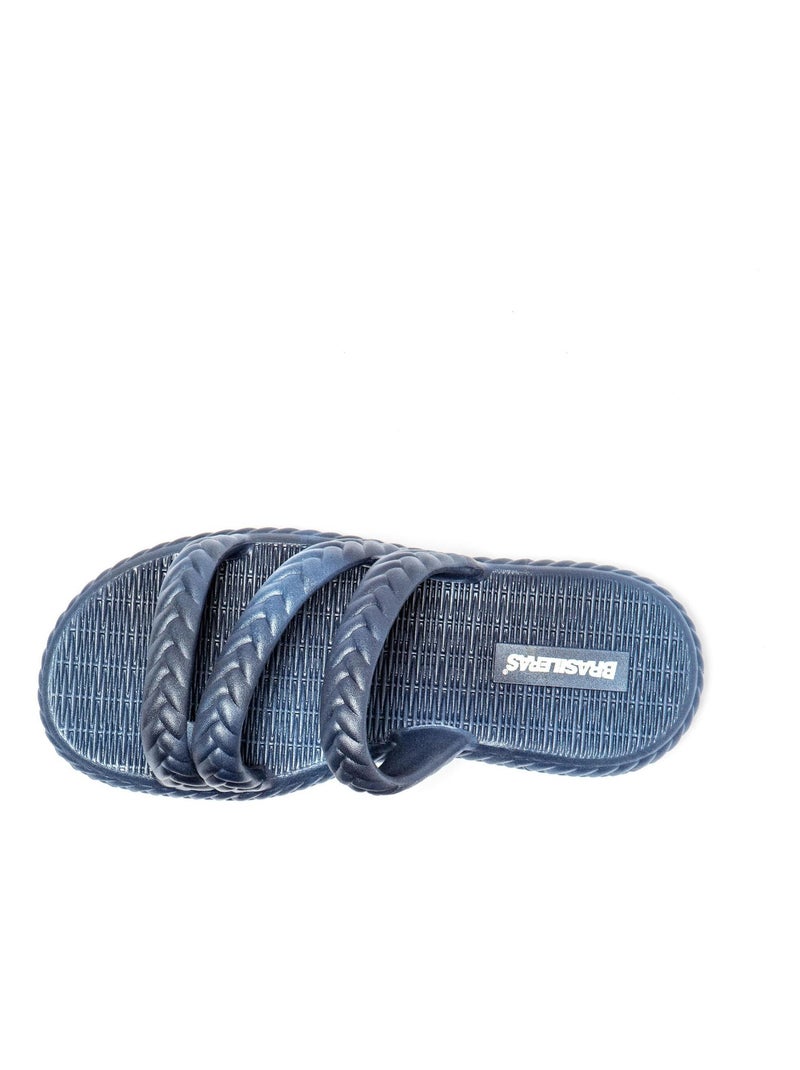 Sandales Brasileras pour femme avec semelle en gomme Bleu marine - Kiabi