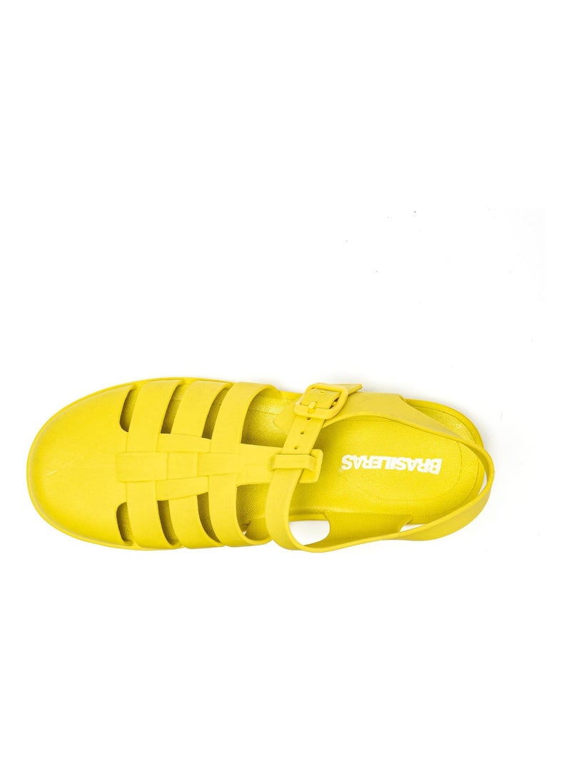 Sandales Brasileras pour femme avec semelle en gomme Jaune - Kiabi