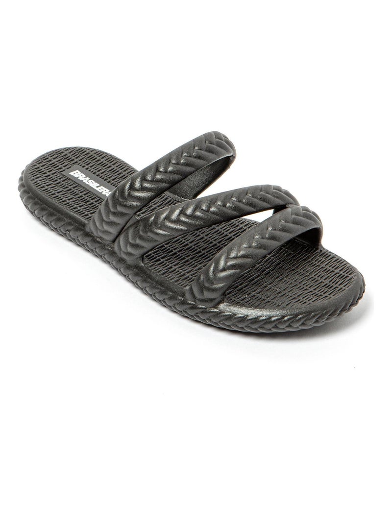 Sandales Brasileras pour femme avec semelle en gomme Noir - Kiabi