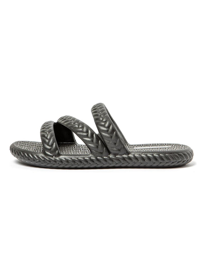 Sandales Brasileras pour femme avec semelle en gomme Noir - Kiabi