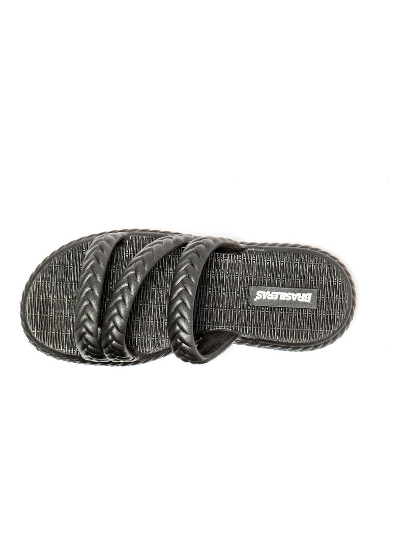 Sandales Brasileras pour femme avec semelle en gomme Noir - Kiabi