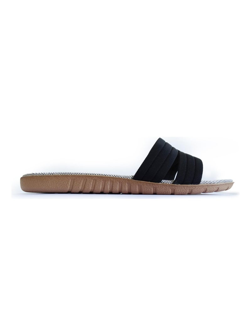 Sandales Brasileras pour femme avec semelle en gomme Noir - Kiabi