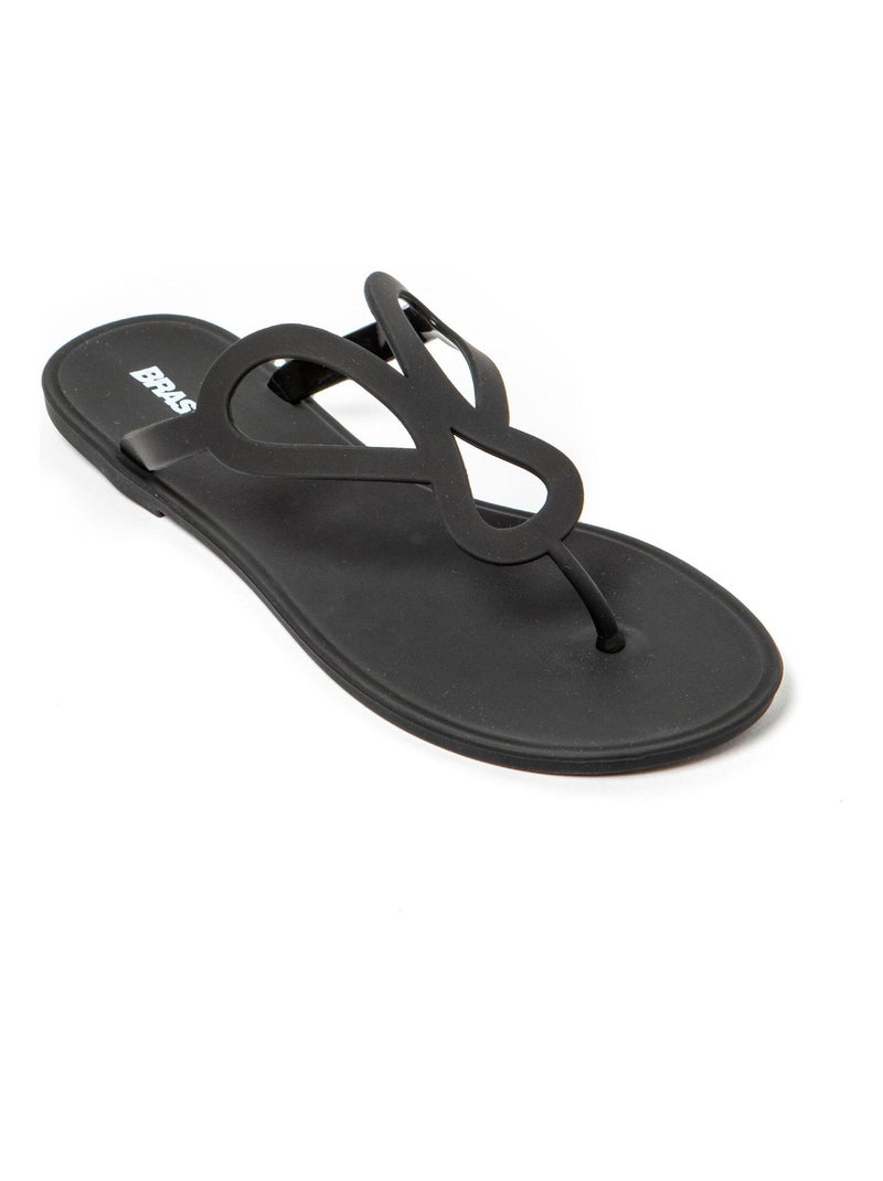 Sandales Brasileras pour femme avec semelle en gomme Noir - Kiabi