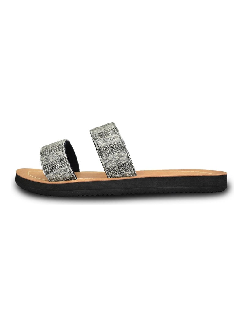 Sandales Brasileras pour femme avec semelle en gomme Noir - Kiabi